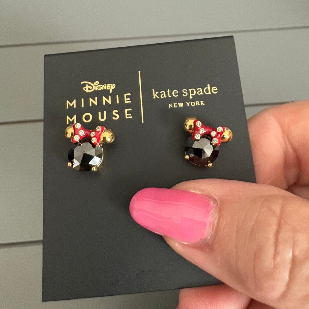 Kate Spade New York Disney Minnie Mouse Earrings NWT - Picture 3 of 3